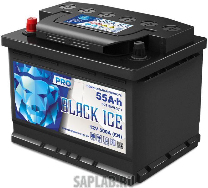 Купить BLACK_ICE BIC5511 Автомобильный аккумулятор BLACK ICE Pro 6СТ-55.1 VL
