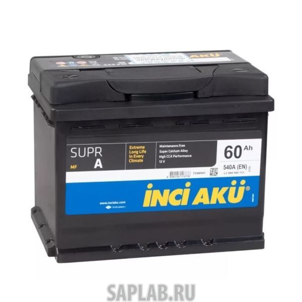 Купить INCI_AKU SUPRA60R540A Аккумулятор INCI AKU Supr A 60R 540A 242x175x175