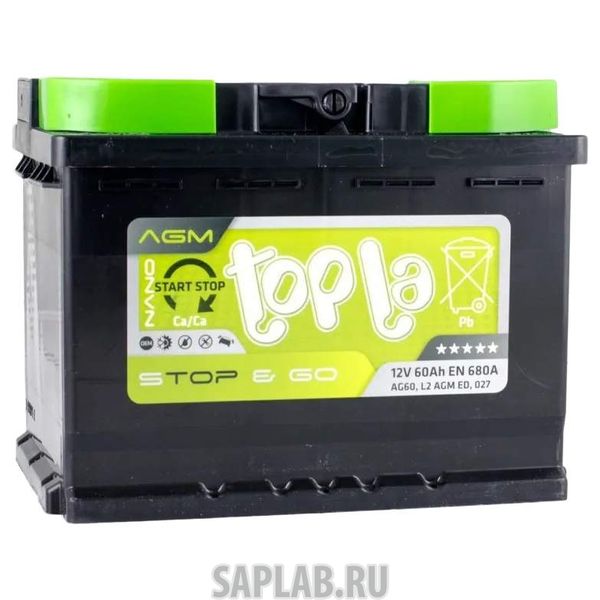 Купить TOPLA 60R680A Аккумулятор Topla AGM 60R 680A 242x175x190